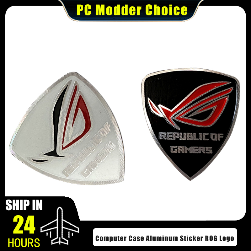 Gaming Accessories Rgb - コンピュータケースアルミステッカー ROG ロゴゲーマー信念ラベル PC キャビネット MOD