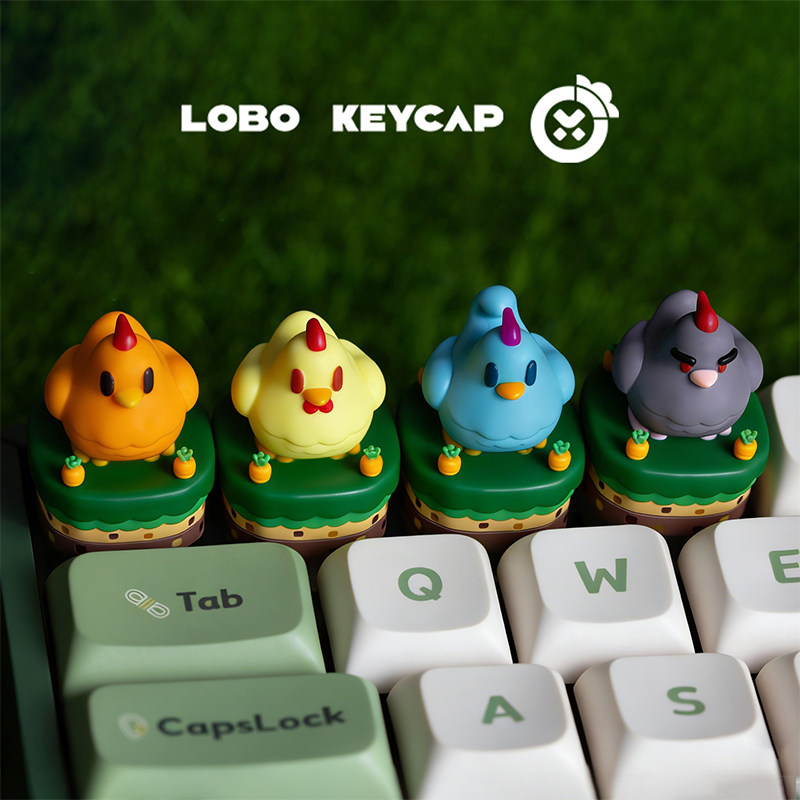 Gaming Accessories For Room - スターデューバレー鶏シングル樹脂 Esc 交換キーキャップキーボード装飾かわいいアクセサリーかわいいアニメフィギュアゲーマーのためのギフト