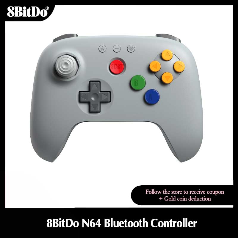 Gaming Accessories For Android - 8BitDo グレー N64 Bluetooth コントローラー、アナログ 3D、ニンテンドースイッチ、スイッチ