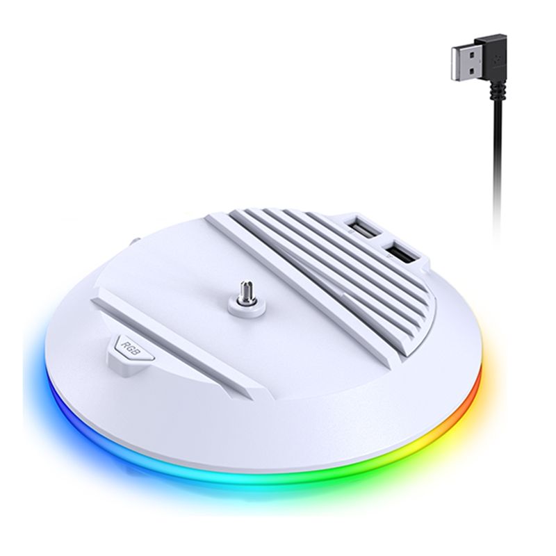 Gaming Accessories Rgb - AED7-PS5スリム/PS5プロコンソール用RGBライト付き垂直スタンド滑り止めベースブラケットホルダーブラケットゲームアクセサリー