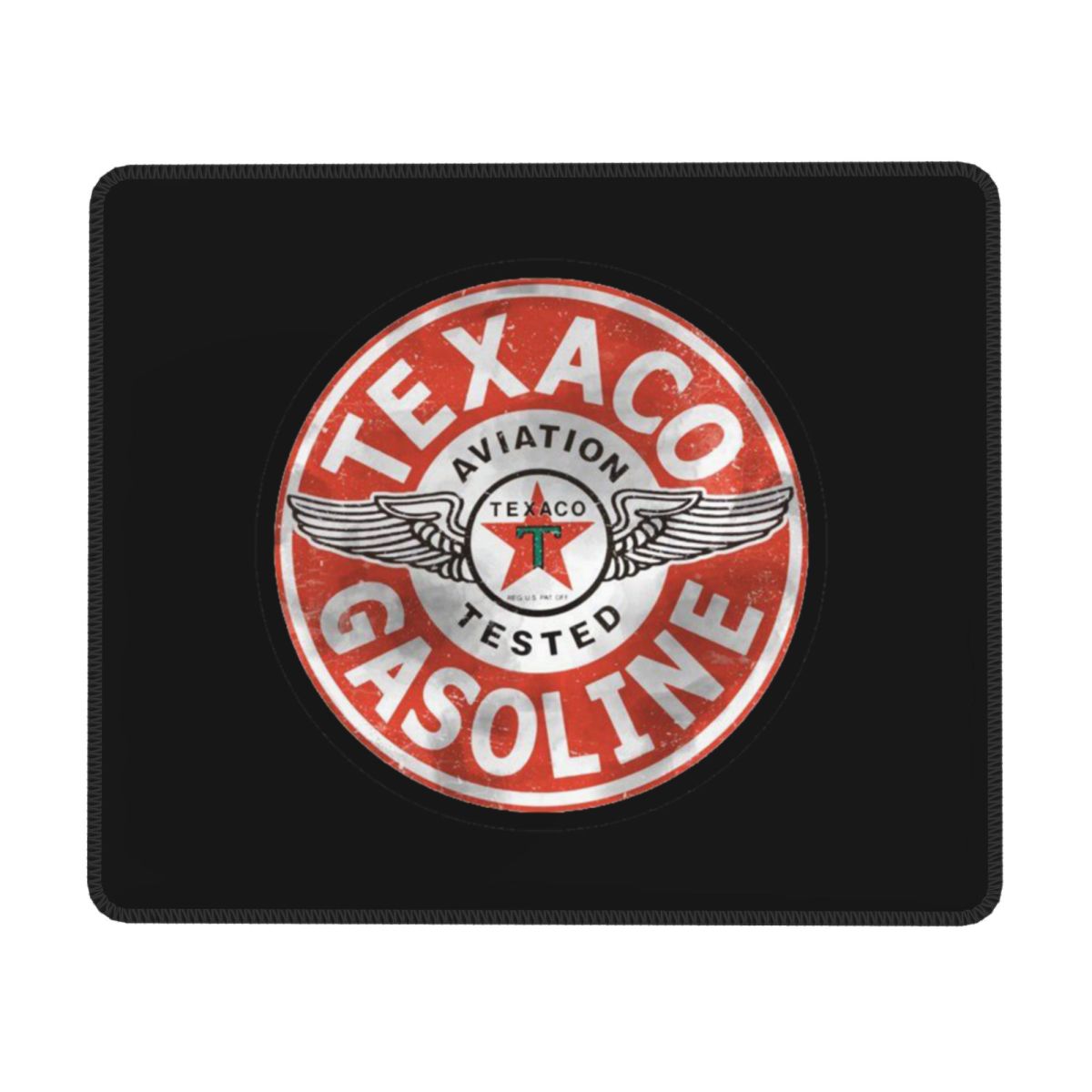 Gaming Accessories Logo - ヴィンテージテキサコロゴマウスパッドコンピュータキーボードマウスマットゲームラップトップデスクマットオフィスアクセサリーテーブルマット