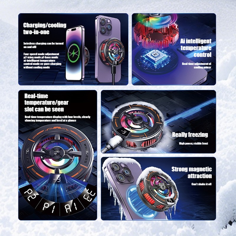 K28 磁気半導体電話クーラー ワイヤレス高速充電器冷却ラジ - Gaming Accessories For Android のレビューと価格