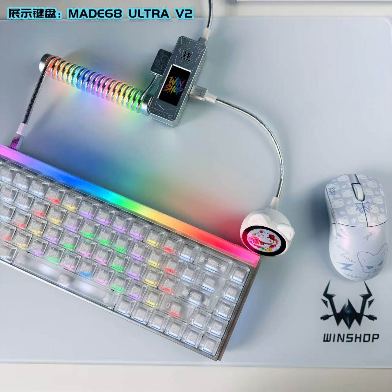 Winshop 磁気キーボード コイル状ネオンケーブル 8K - Gaming Accessories Rgb のレビューと価格