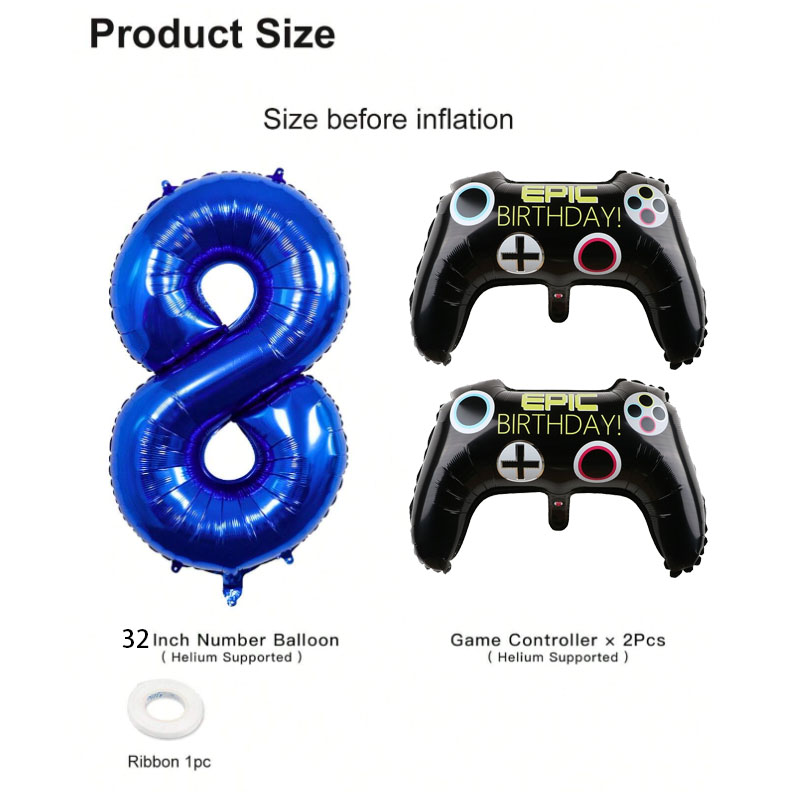 3 個ビデオゲームパーティー用品セット男の子の誕生日パーティ - Gaming Accessories For Room のレビューと価格