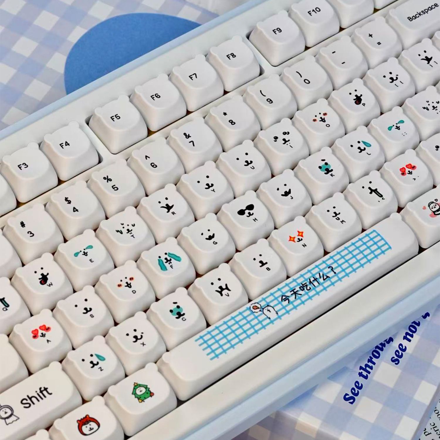 かわいい漫画風ジョークベアPBTキーキャップEAO高さ耐摩耗 - Gaming Accessories Japan のレビューと価格