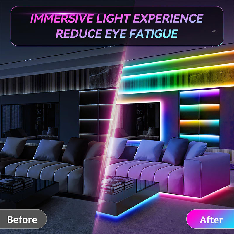 USB RGB LEDストリップライト SMD3535 アプ - Gaming Accessories Rgb のレビューと価格