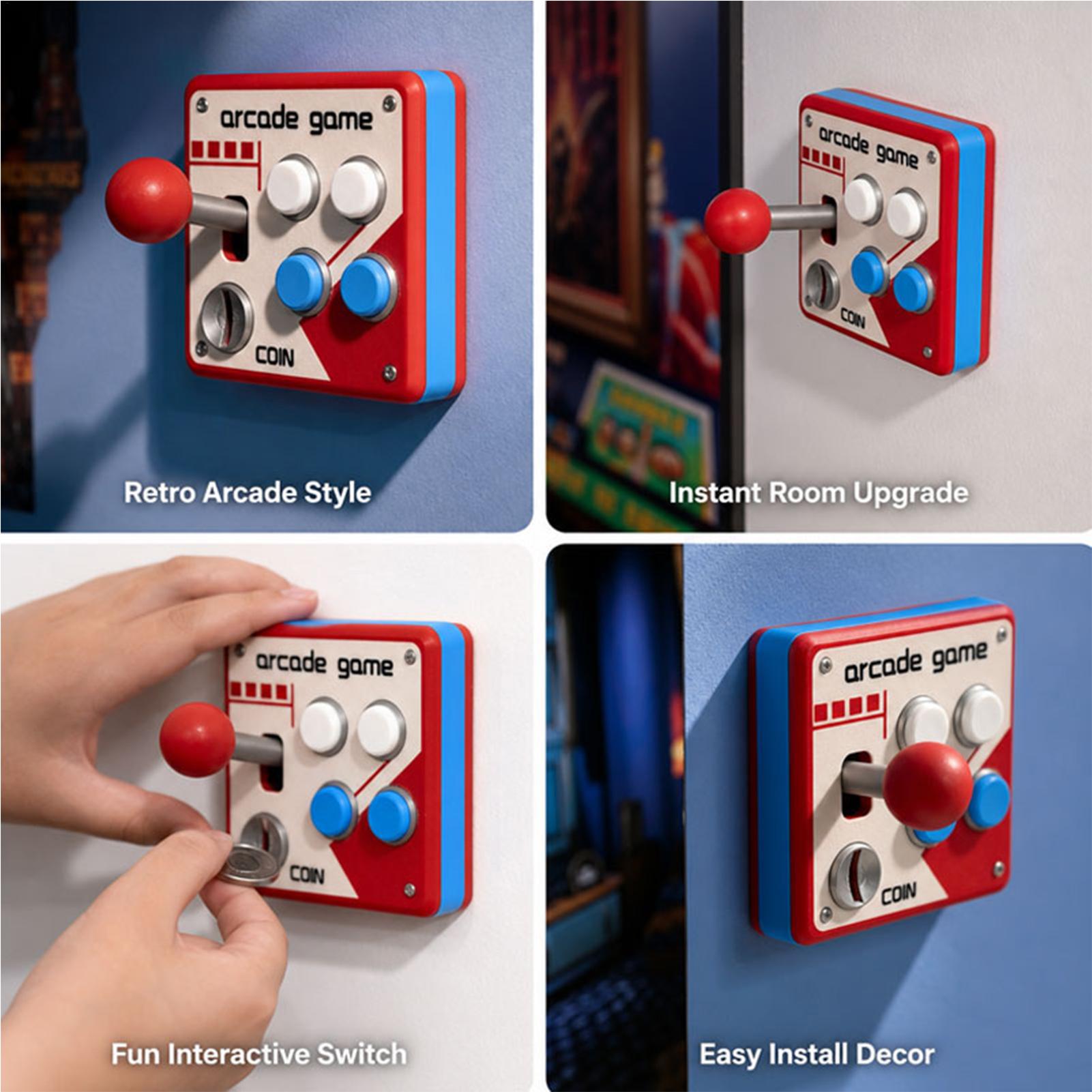 クリエイティブレトロアーケードゲームライトスイッチカバーレト - Gaming Accessories For Room のレビューと価格
