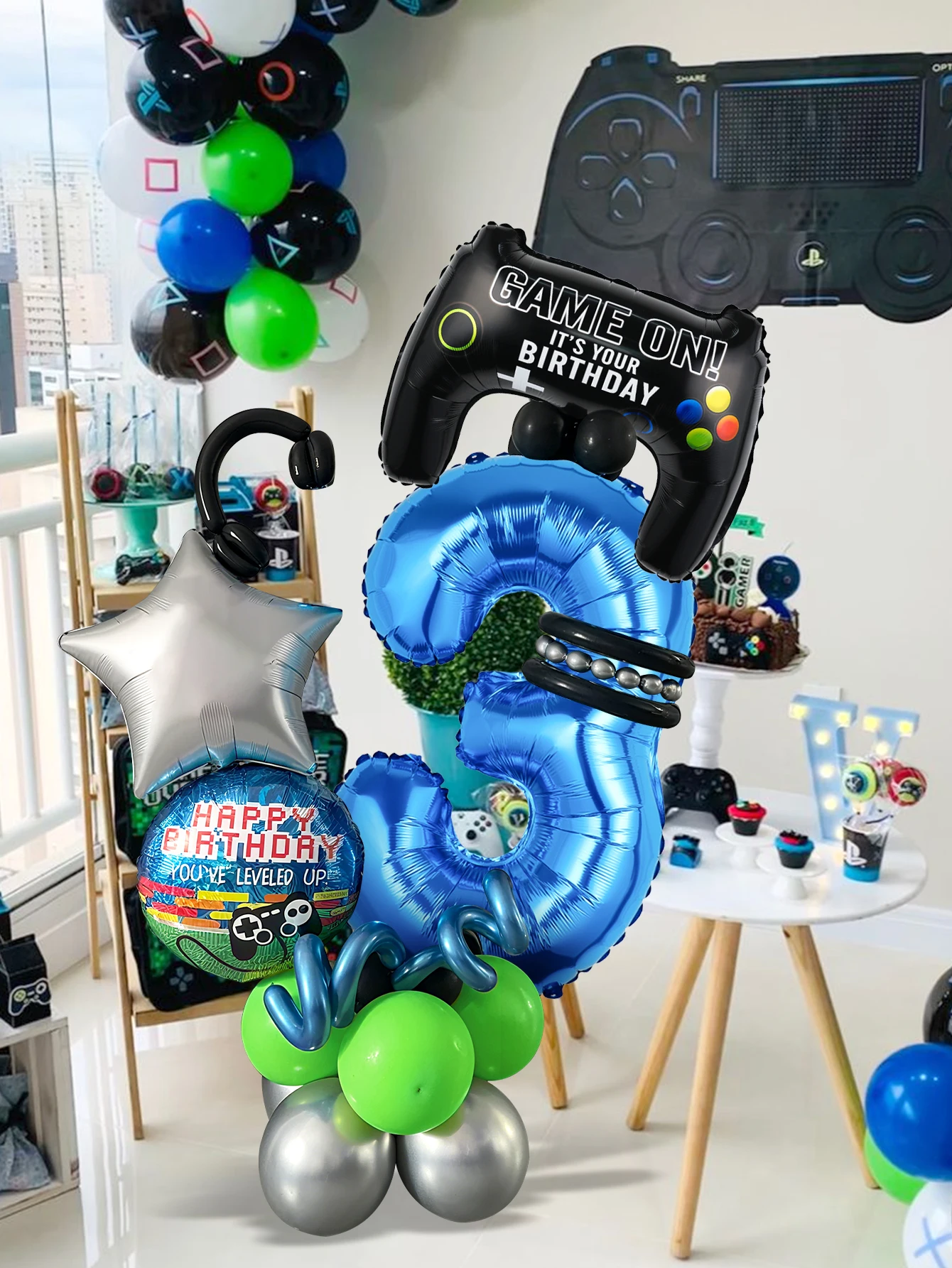 32個入りゲームテーマ誕生日ナンバーバルーンキット、ゲーマー - Gaming Accessories For Room のレビューと価格